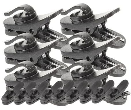 Mobestech 15pcs Small Lapel Microphone Clips Plastic Wire Cord Clamps for Secure Headphone Cable Management Compact Design for Easy Attachment in Business Meetings and Audio Recording