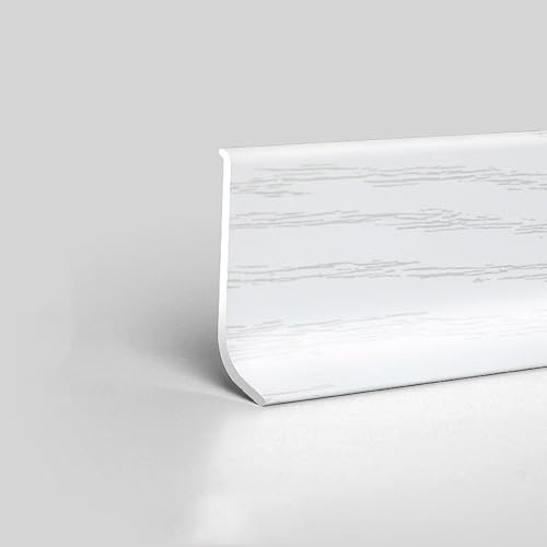 Aluminium-Fußleisten, 125 Cm * 4 Stück Nahtloser Übergang Zwischen Wand Und Boden Moderne Sockelleisten Für Home Offices Und Stilvolle Räume(C,80mm)