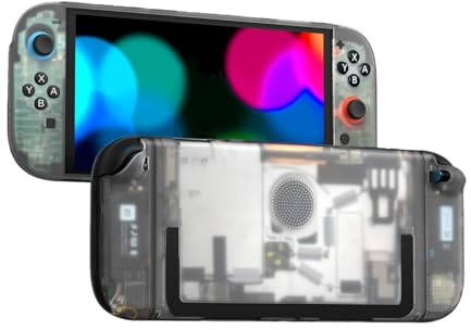 Hzxkqmil Replacement Shell Case for Nintendo Switch 2, Custom DIY Controller Housing Shell + Back Plate Cover for Switch 2 Console, Transparent