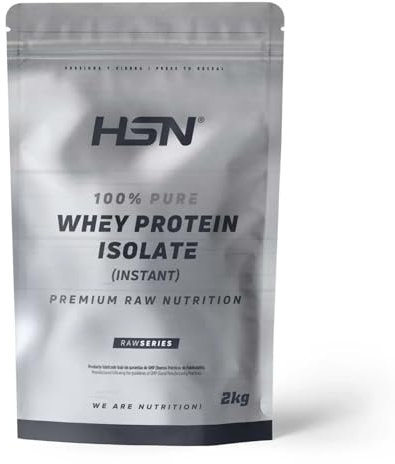 HSN Aislado de Proteína de Suero de Leche | Sin Sabor 2 Kg = 67 Batidos por Envase | 100% Whey Protein Isolate CFM Sin Añadidos | No-GMO, Vegetariano, Sin Gluten ni Soja