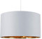 MiniSun Extra Large Modern Grey & Gold Cylinder Ceiling Pendant/Table Lamp Drum Light Shade
