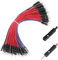 Hellotronics Breadboard Jumper Wires, Pack of 130 Pieces More Red and Black Male Male M-M Jumper Wire Cables Square Head 0.1'' 26AWG 5 Colors (15cm/6'' Length, Male-Male)