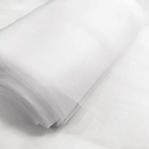 Phantomon 54 (137 cm) by 40 Yards (36.5 Meter) Fabric Tulle Bolt for Wedding, Decoration, DIY Project, Gift Ribbon, Tutu Skirt Sewing Crafting, Chair Sash Bow (White)