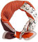 LumiSyne Mode Seidenschal Damen Mondmuster Quadratischer Schal Weiche Warmer Satin Geschäfts Freizeit Stil Kopftuch Dekoration Bandana Haarband Frühling Herbst