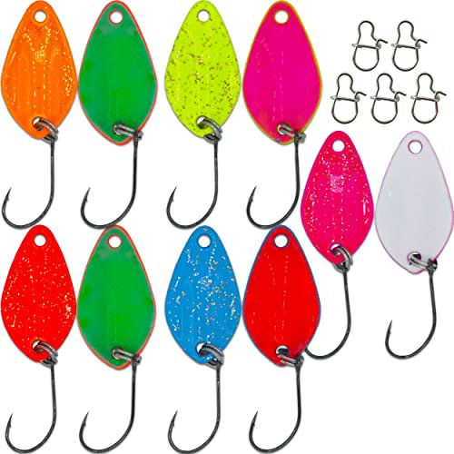 Paradox Fishing Forellenköder Set 5 Löffel 1,2g Druckknöpfe 10 Stück