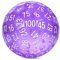 Purple D100 Dice Set DNDND 100 Seiten Würfel mit durchscheinender Tasche für Dungeons and Dragons DND (durchscheinendes Violett mit weißer Zahl)