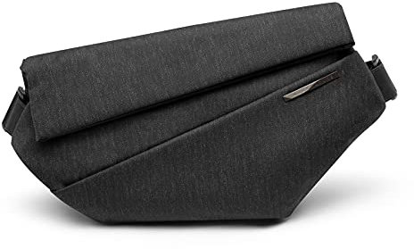 NIID R1 große Herren-Schultertasche, Diebstahlschutz, wasserdicht, Einzel-Schulter-Rucksack, Brusttasche, Crossbody-Tasche für Herren, Meteorit Schwarz, 5.91 x 8.66 x 12.6 inches, Sling Rucksäcke