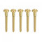 sourcing map Wood Screws M3.5 x 30mm Slotted Round Head Brass Self-Tapping Screw 20 Pcs