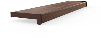 Seiletech.de Banca per finestre in PVC, 25 cm x 130 cm, noce, per interni, davanzale interno, al metro, soggiorno, decorazione in plastica