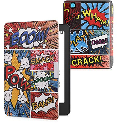 kwmobile Étui Compatible avec Kobo Aura Edition 2 Coque - Étui à Rabat magnétique Tablette eReader Similicuir - Multicolore