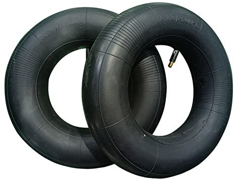 2 PCS 3.50/4.00-6 350/400-6 4.00-6 Inner Tube for Mowers Wheelbarrows generator washer trolleys yard trailer hand truck Tractors snow blower wagons (TR-13 Straight Valve)