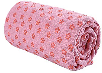Morbuy Mikrofaser Hot Yoga Handtuch, Yoga Mat 183x63cm rutschfest Fitnesstuch Weich Atmungsaktiv Antirutsch Yogatuch Gilt für Fitness Ausbildung (183x63cm,klassisch rosa)