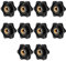 Giantree 10 Pcs Metric M8 Star Shape Knurled Clamping Nuts, Black Plastic Screw-On Handle Clamping Knob Grip Assortment for Machinery Equipment Latche