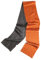 Prettystern Herren Damen 2-lagig schmal SeidenSchal Krawatten-Schal für Frühling Sommer Orange Schwarz DS11