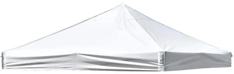 VINCINEY Toile pour Tonnelle Auvent de Remplacement UV en Tissu Oxford 420D, auvent de Tente de Camping, Couverture supérieure de Jardin, Barbecue, gazébo(White,3x4.5M)