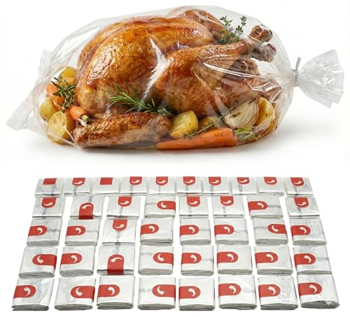 YUGN Bratbeutel Backofen Mikrowelle 20er Set 38 x 24 cm Bratschlauch 220 °C