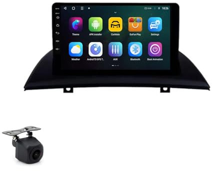 9 Pulgadas Android 13 Radio Coche para BMW X3 E83 2003-2010 con Android Auto/Carplay GPS WiFi Bluetooth Radio FM Pantalla Dividida USB SWC GPS Coche Navegador(2+32G)