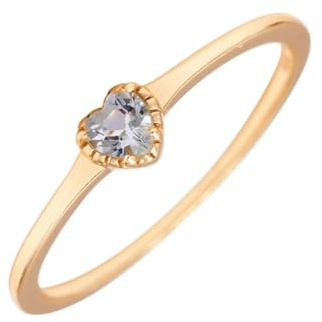 Solitärring Au 375/585/750 Gold Echtes mit Herz Hellblau Aquamarin, Herz Solitär Gelbgold 9K/14K/18K Pärchen Ringe Gr.47-65