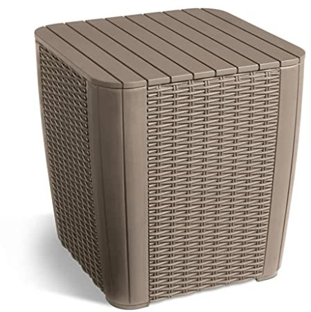 Allibert Luzon (runde Rattanoptik), Cappuccino
