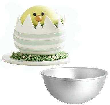 lakeland Large Hemisphere Cake Pan 21cm D – Bake 2 Halves for Perfect Globe Great for Football Cakes