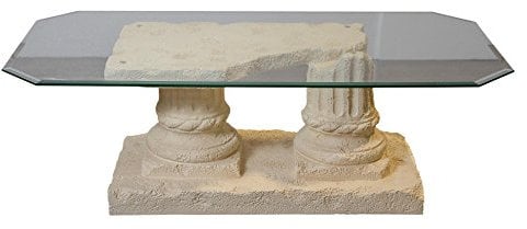 Antikes Wohndesign Couchtisch Wohnzimmertisch Glastisch