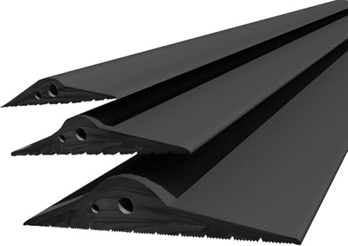 DQ-PP GARAGENTOR DICHTUNG – 4m – 21mm x 115mm – schwarz – Bodenabdichtung aus EPDM – Gummidichtung – Garagendichtung – Gummischwelle – Türschwellendichtung Bodenplatte