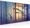 Runa Art Tableau Decoration Murale Forêt Cerf 1 Partie Moderne Toile Non tissée Salon Salle Brouillard Bleu 013412a