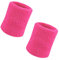 Schweißbänder, Sport Wristbands Gelenkband 2 Pack, 4 Zoll Sport Schweißband Armband Weiche verdickte Baumwolle, für Tennis Gymnastik Fußball Basketball, Laufen Athletic Sports-Rose rot