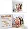 Personalisierte Foto Geburtskarten Babykarten Danksagung Dankeskarte Geburt Mädchen Junge - Fotoschrift, ab 10 bis 100 Stück, großes Bild 148x148mm Klappkarten, dickes 300g/qm Kartonpapier