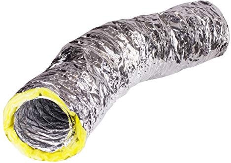 Weedness Grow Isolierter Abluft-Schlauch Ø 150 mm 1 Meter für Klimageräte - Schalldämpfer Trockner Dunstabzugshaube Flexrohr Lüftungsrohr Lüftungsschlauch Klima Gerät