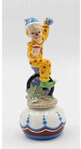 Cosmos Gifts 10190 Spieluhr Clown auf einem Rad, Braun