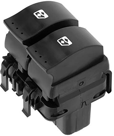 KIMISS Interruptor de elevalunas para coche, ABS Elevalunas derecho delantero Elevalunas Botón doble 8200060045