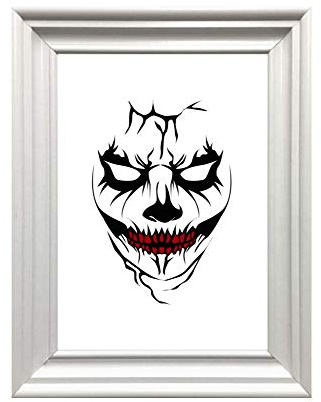 Kunstdruck Din A4 ungerahmt Maske Horror Halloween Grusel Gothic Poster Bild