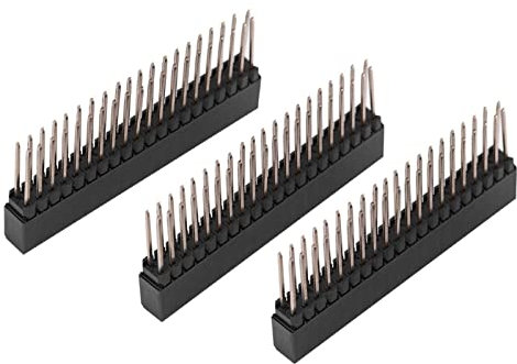 3 Stück 2 x 20 Stifte Pin Header Buchsenleiste Extra Hoher Weiblicher Stift mit 2,54 m Abstand Weiblicher Stiftkopfbuchse Kompatibel mit, PCB