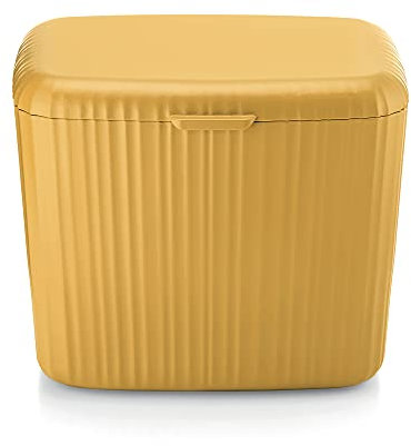 Guzzini - Eco-Kitchen Bio WASTY, Poubelle de Cuisine - Jaune Moutarde - 185700206 3,7 Lt