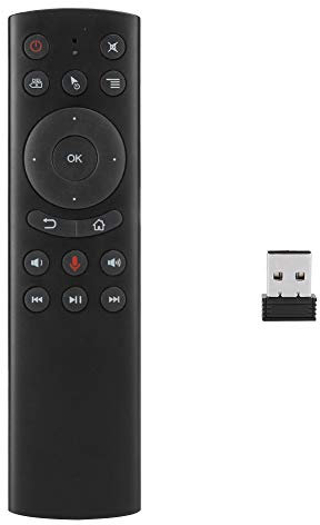 Kabellose Tastatur Fernbedienung, 2,4 G Luftmaus Tastatur mit IR Lernen, Gaming Tastatur mit Gyroskop Sprachsuche, für PC, Projektoren, TV Boxen, Heimkino Home