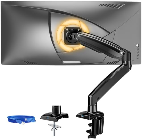 ErGear Monitor Halterung für 13-49 Zoll Ultrawide-Bildschirme, robuster Monitorarm, monitorhalterung 1 Monitor mit Dreh-, Neige- für Arbeit und Gaming, unterstützt bis zu 12 kg, VESA 75x75/100x100 mm