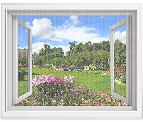 MYCARBON 2 Pcs Mosquitera para Ventana Autoadhesiva 150x180cm Blanca con Cuchillo