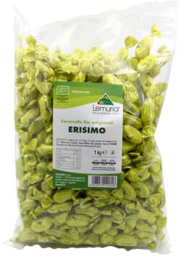 Lemuria - CARAMELOS Artesanales Ecológicos con ERISIMO - Útiles para el Bienestar de la Garganta y la Voz, Sin Gluten y Sin Azúcar - 1 kg