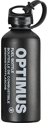 Optimus Brennstoffflasche 1,0 L für Campingkocher mit Flüssigbrennstoff (ohne Inhalt) | druckbeständig & leicht | mit kindersicherem Verschlussdeckel und Sicherungsschlaufe