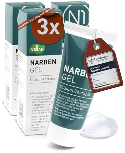 N1 Narbensalbe 3x19 g - Narbengel und Narbencreme aus der Apotheke | Für neue und alte Narben nach Operation, Verbrennung oder Akne - reduziert sichtbare Narben, auch im Gesicht und Körper