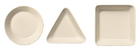 Iittala Teema Mini-Servierset Leinen 3-teilig aus Porzellan in der Farbe Beige, Maße: 13,4cm x 40,3cm x 4,8cm, 1062401