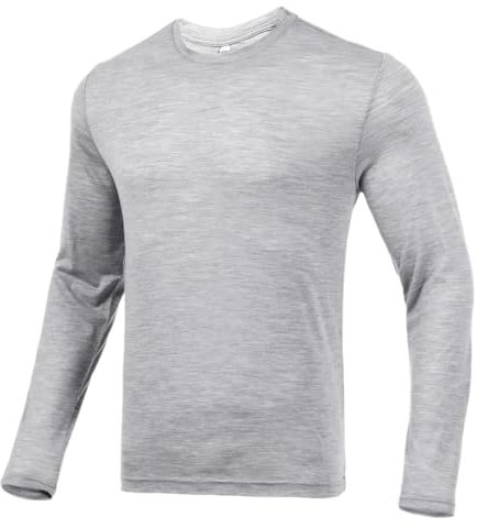 Merino Protect 100% sous Vetement Laine Merinos Homme Douces Chemises à Manches Longues Résistance aux Odeurs Pull pour la Chasse et la Randonnée