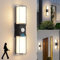 LED Wandleuchte Innen/Aussen mit Bewegungsmelder,12W Wandlampe,IP65 Wasserdichte Außenlampe 3000K Warmweiß Wandleuchten,Modern Up Down Aussenleuchte, Schwarz Aluminium Aussenlampe für Eingang Terrass