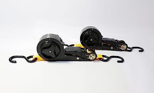 TECH-CRAFT® Spanngurt-Set 4m TÜV-geprüft Klemmschloss Spannriemen (2er-Set Automatik)