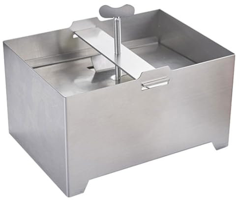 Operitacx Tofu Press Mold, Food Stainless Steel Paneer Maker Mould with Water Drainer, Cheese Making Kit for Shredding Firm or Extra Firm Soybean Curd Pressing Mould Tools
