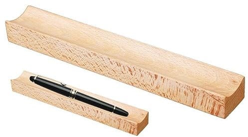 Bemvp 1pc Pen Organizer Holder Pencil Holder Wooden Pen Display Stand Fountain Pen Ballpoint Pen Display Rack Office Stationery Organizer