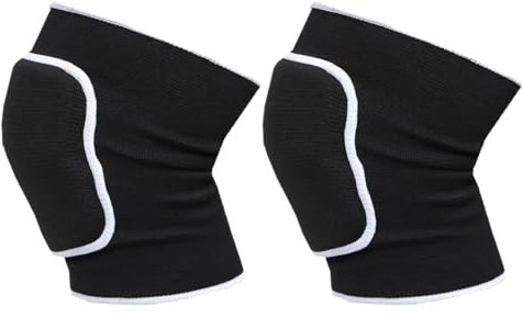 CUHZA Rodilleras blandas, 1 par de rodilleras elásticas de voleibol anticolisión Protector deportivo de rodilla para baile, fútbol, ​​voleibol, baloncesto, yoga, baile, fútbol, ​​voleibol, yoga