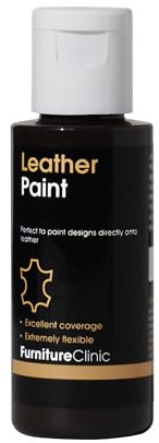 Furniture Clinic Pintura para cuero: para pintar todos los cueros: calzado, bolsos, ropa, etc. Flexible y duradera (marrón, 125 ml)