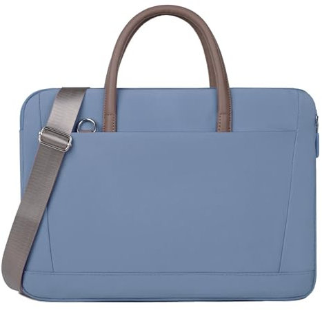 FUNSEED Laptoptasche für Männer Frauen, 40,0 cm (15,6 Zoll), Polyester, leicht, solide, Arbeit, Computer, Laptop, Kuriertasche, Aktentasche für Reisen, Büro, Blau